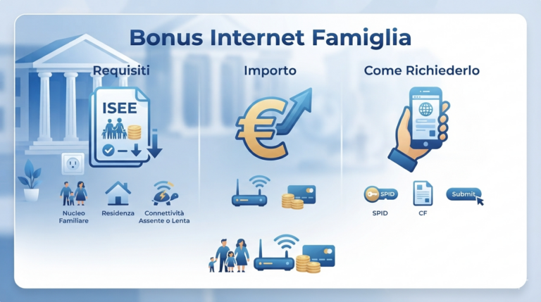 Bonus Internet Famiglie: requisiti, importo e come richiederlo
