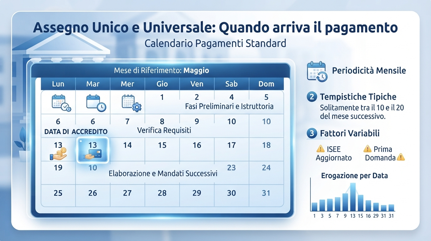 Quando arriva il pagamento dell'Assegno Unico 2026