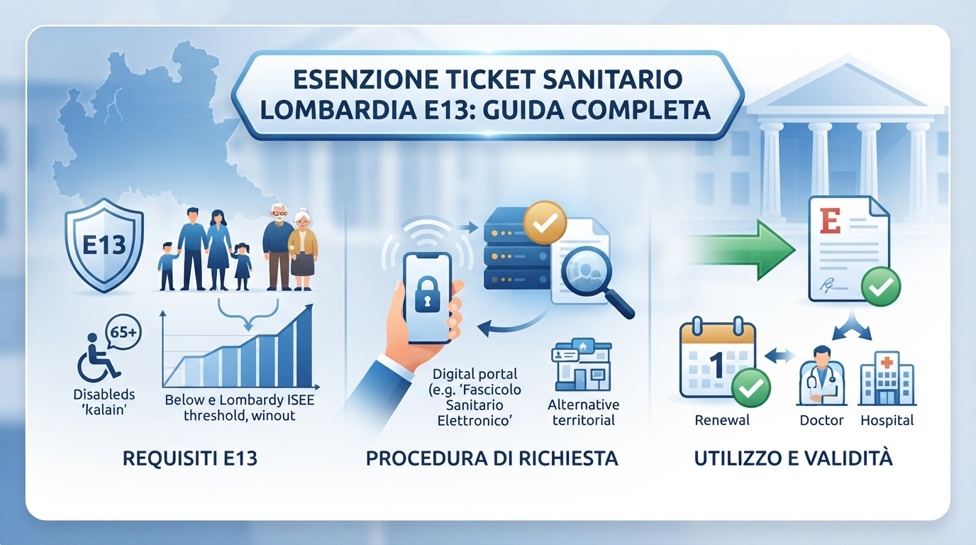 Esenzione ticket sanitario Lombardia E13: guida completa