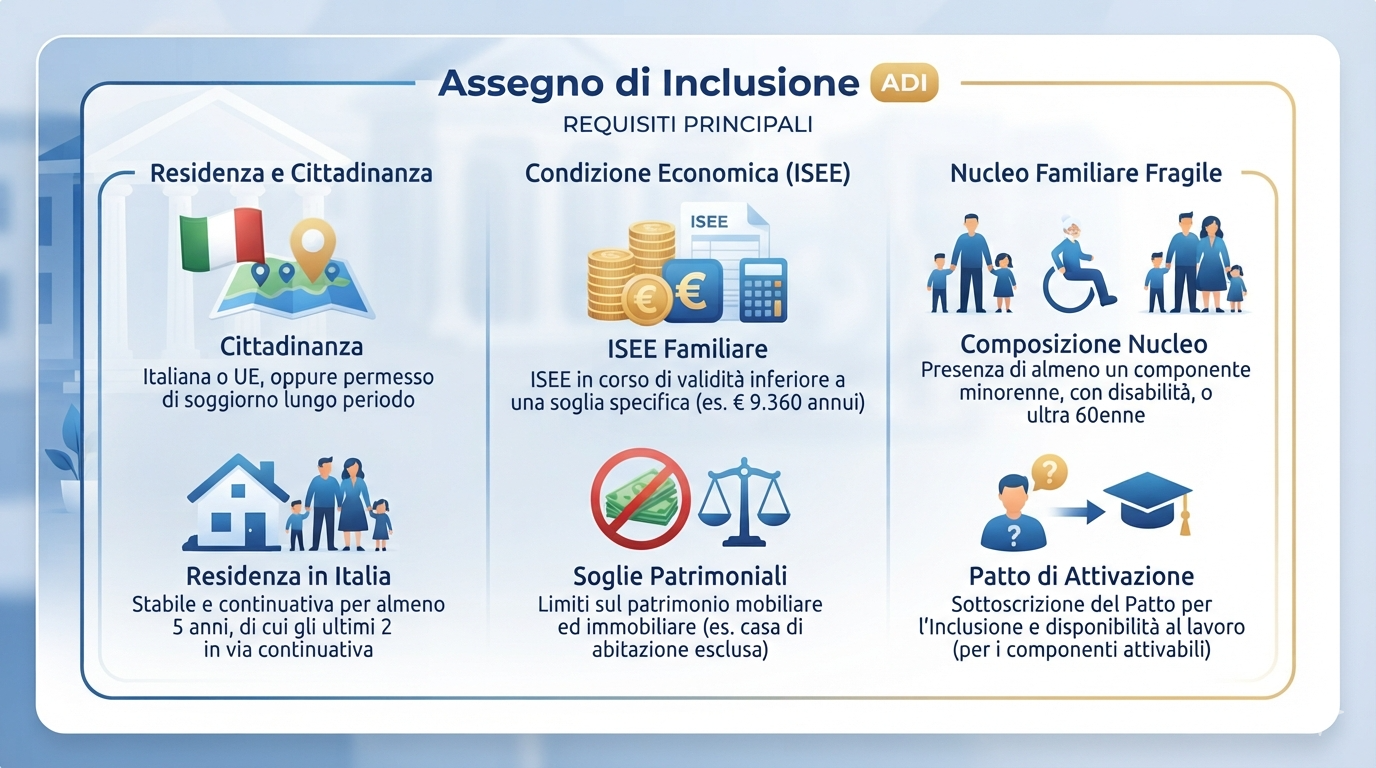 Assegno di Inclusione ADI: requisiti